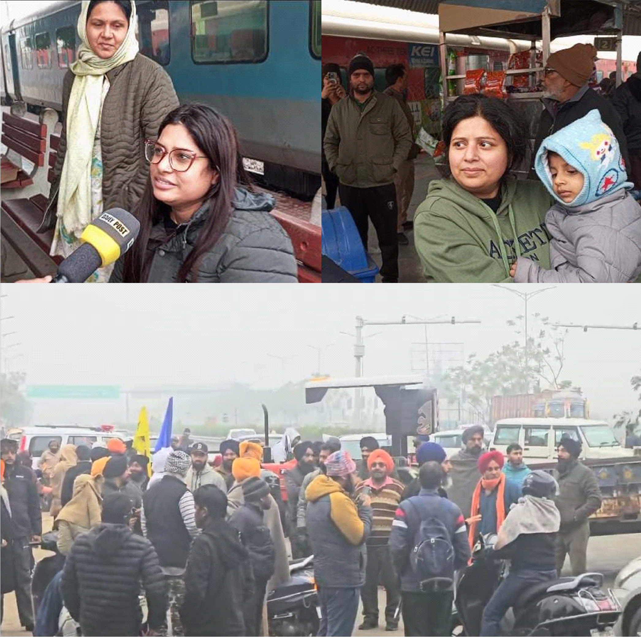 किसानों के बंद के आह्वान के दौरान यात्री, बच्चे और महिलाएं भी परेशान होते दिखे